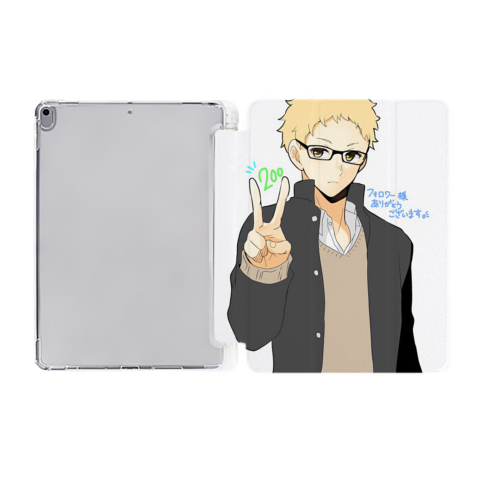 （画像用） ハイキュー!! Haikyu!! IPad ケース ペン収納付き 三つ折りスタンド PUレザー×シリコン 対応機種9.5/10.5/10.9インチ